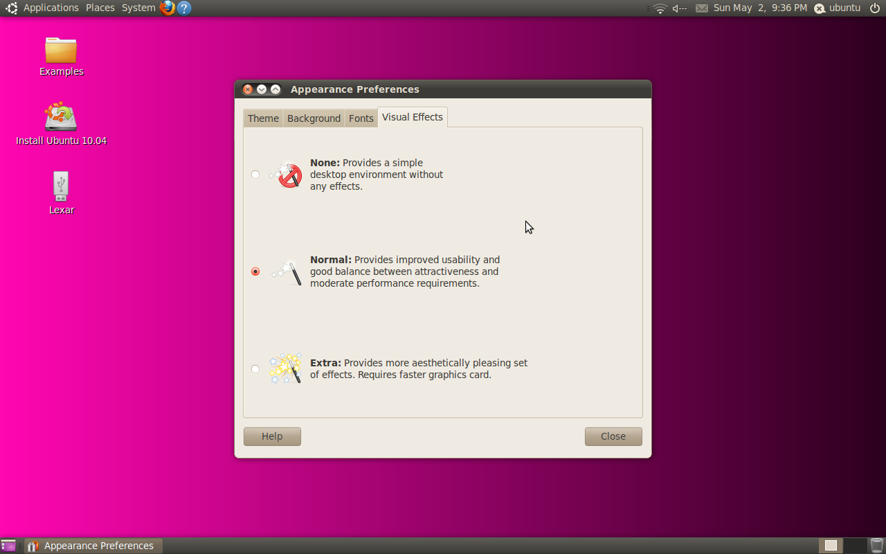Ubuntu 10.04 Effects