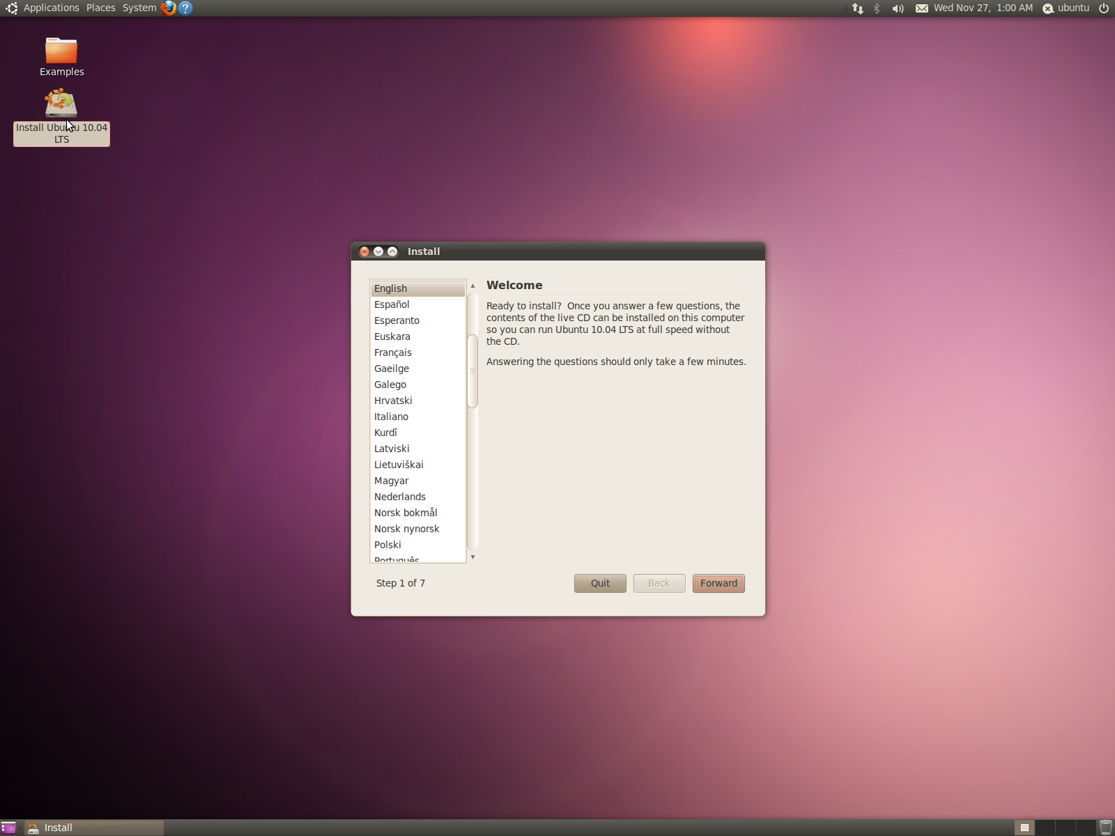 Ubuntu 10.04 Install