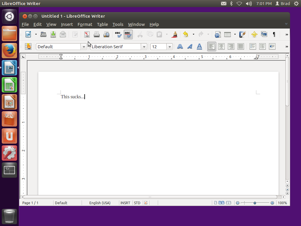 Ubuntu 12.04 LibreOffice