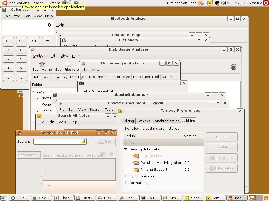 Ubuntu 7.10 Accessories