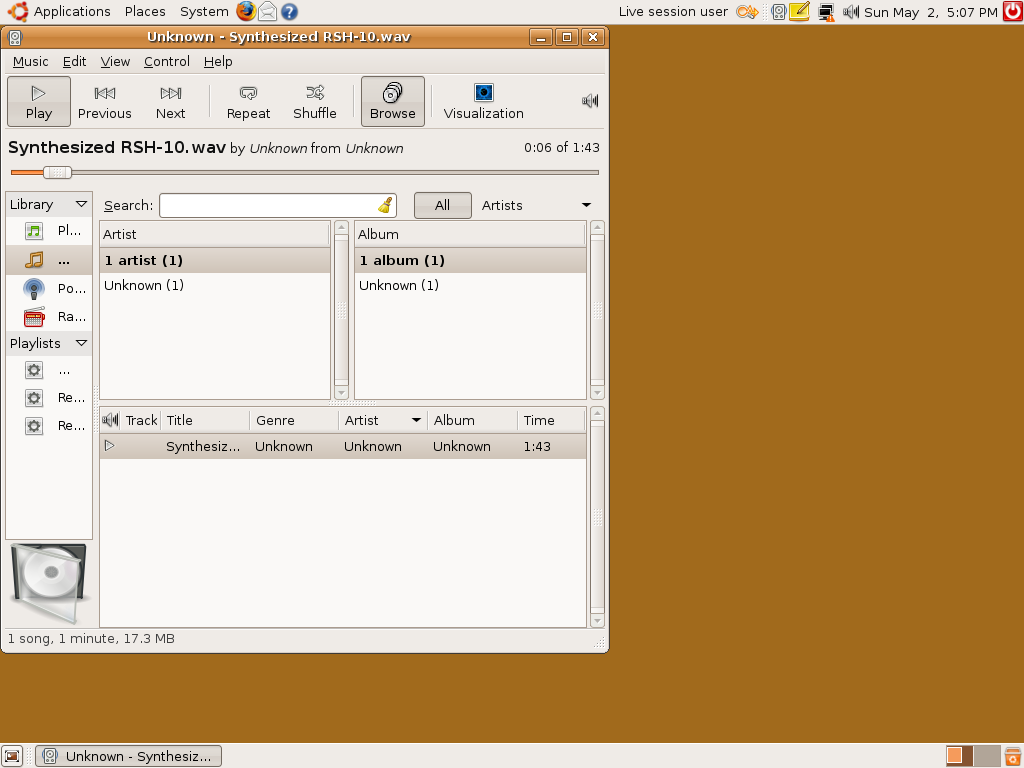 Ubuntu 7.10 Rhythmbox