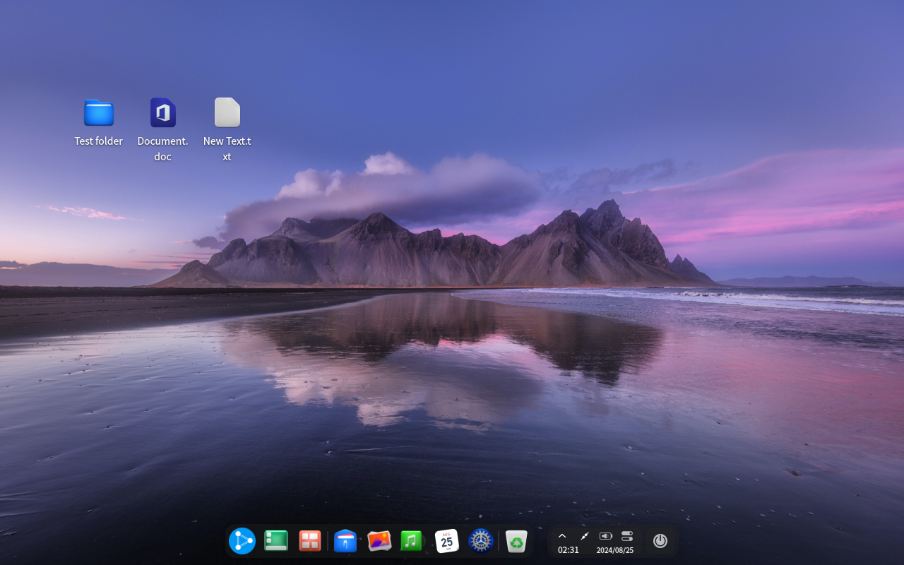 Ubuntu DDE 23.04 Files on desktop