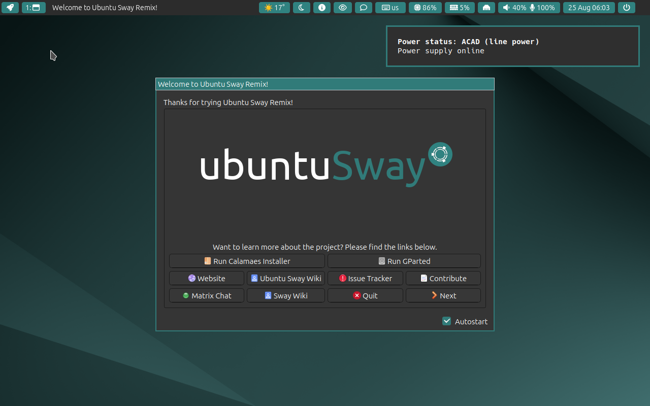Ubuntu Sway Desktop