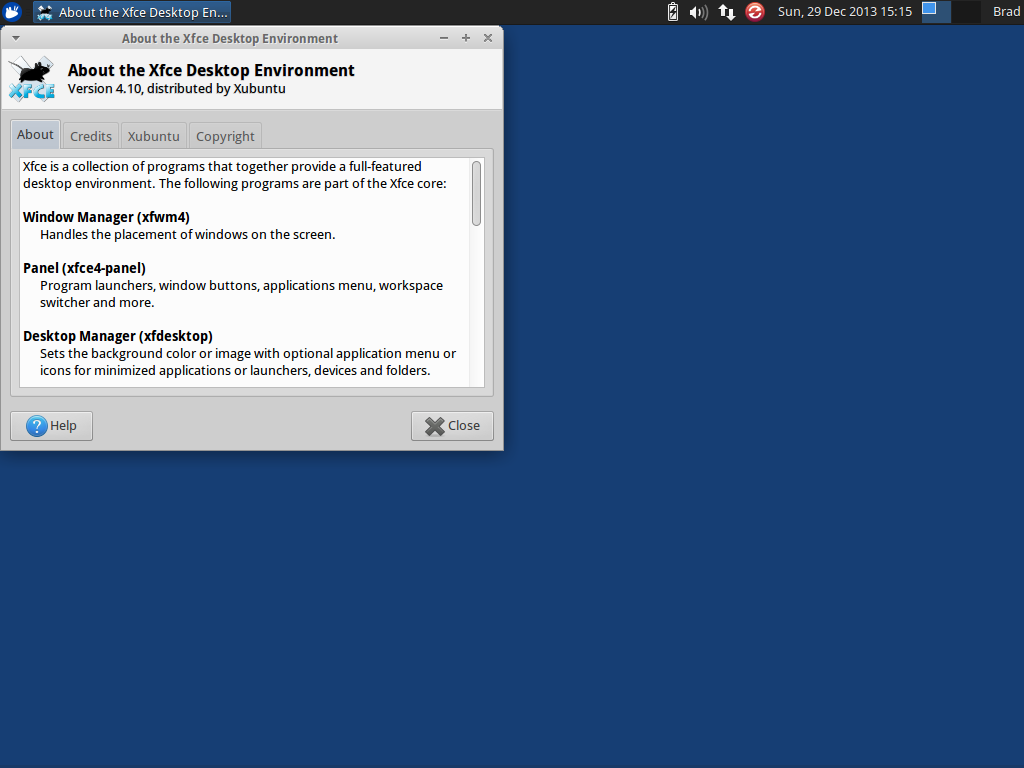 Xubuntu 13.04 About