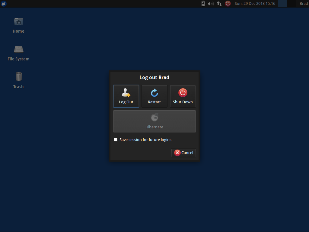 Xubuntu 13.04 Shutdown