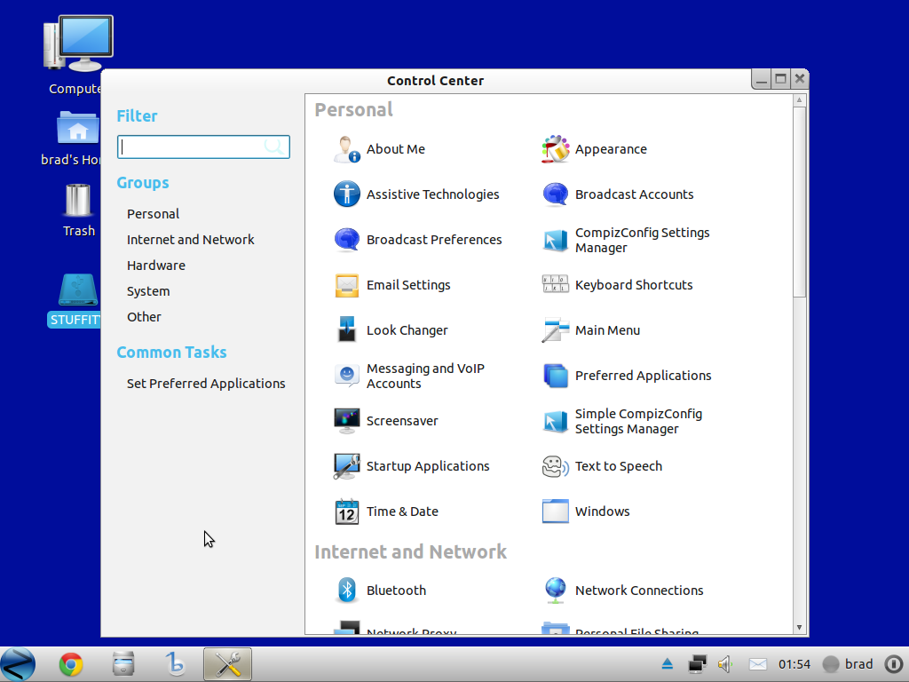 Zorin 5 Control Panel