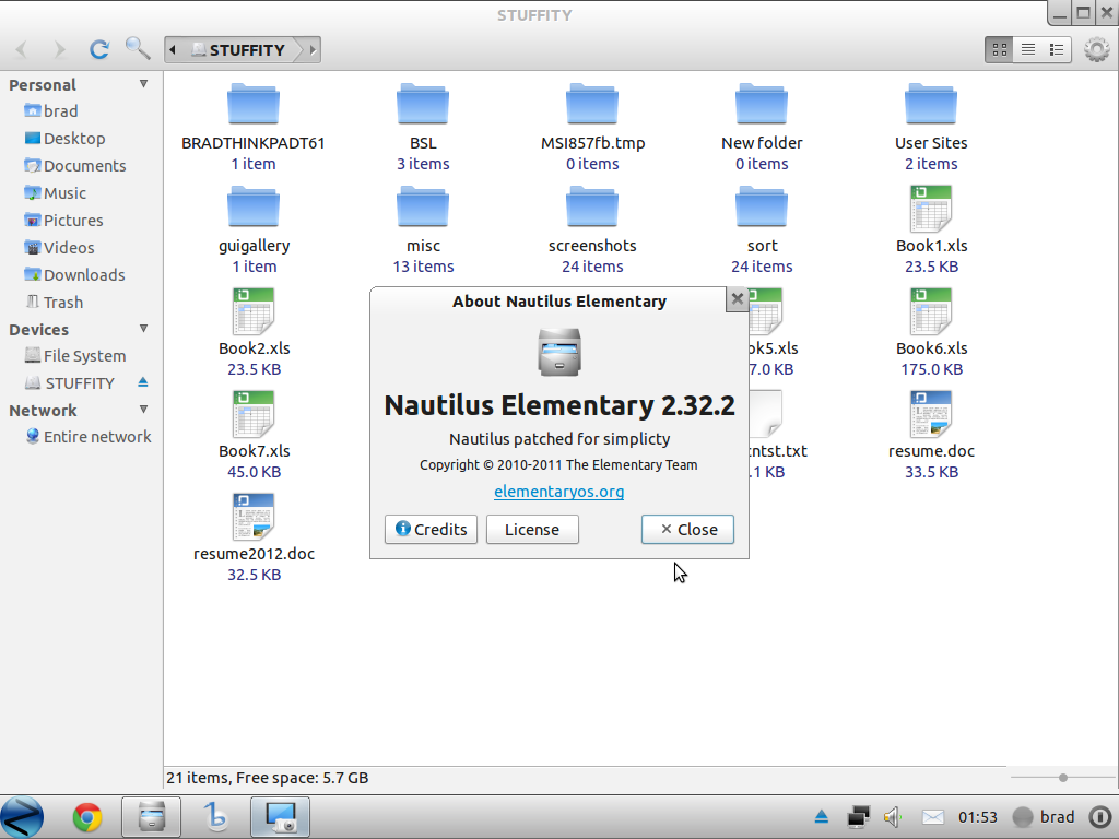 Zorin 5 File Management