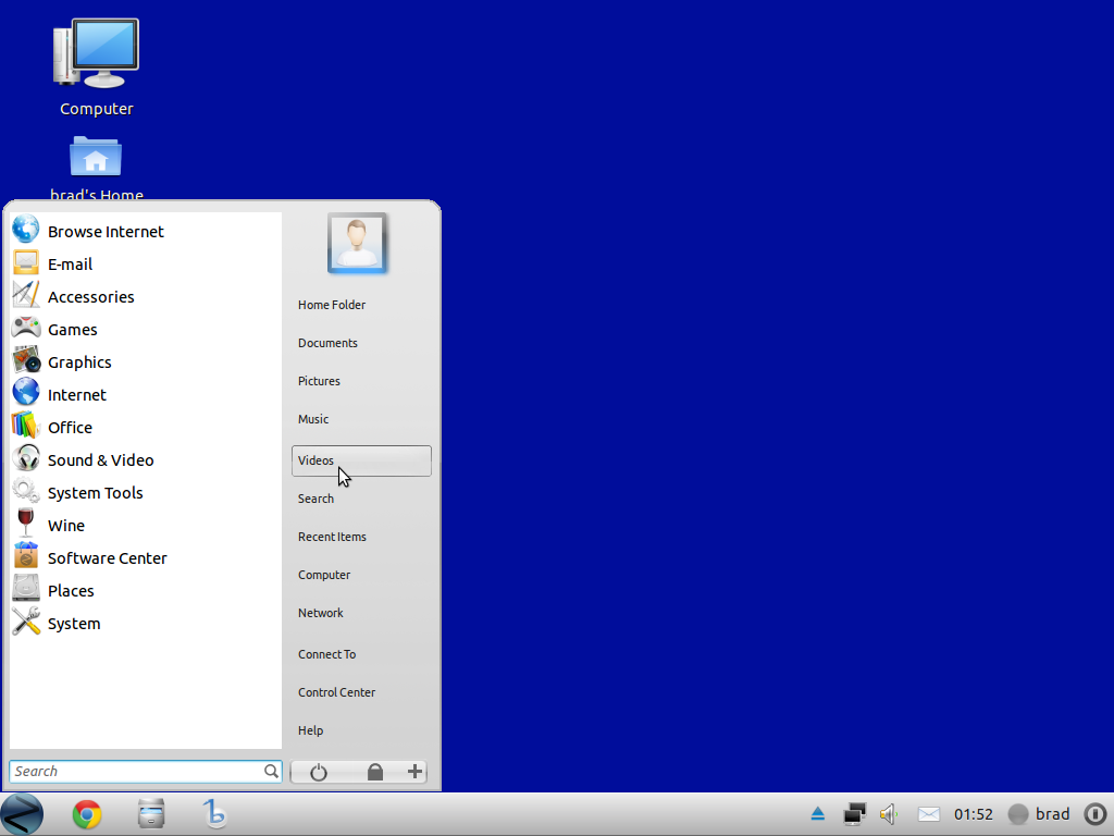 Zorin 5 Menu