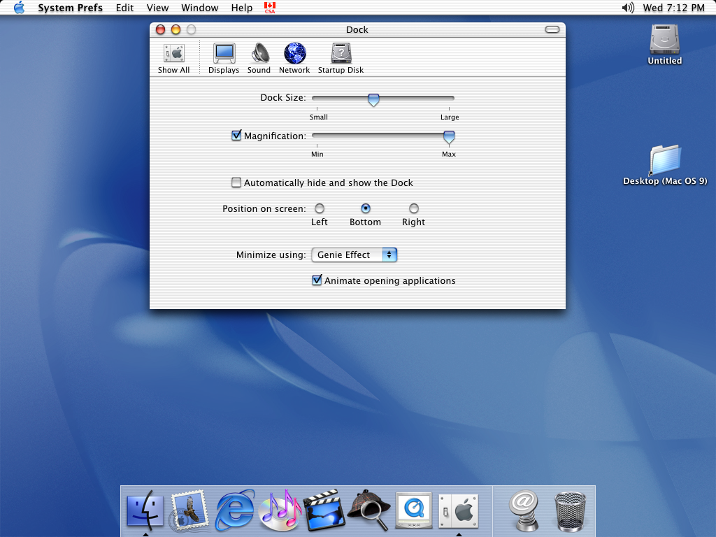 Mac OS 10.1 Controls