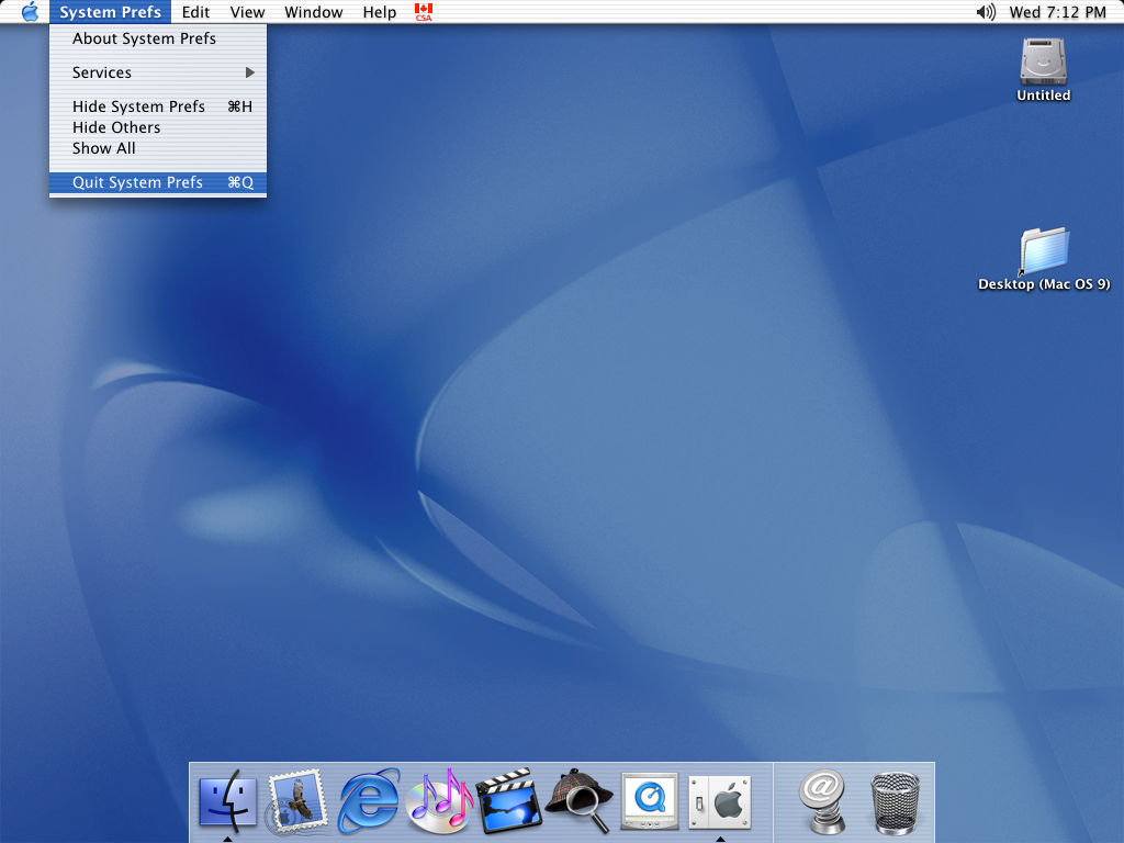 Mac OS 10.1 Quit