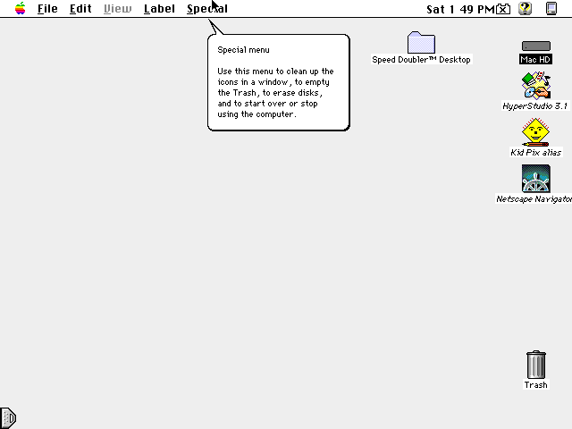 Mac OS 7.5.5 Balloon Help