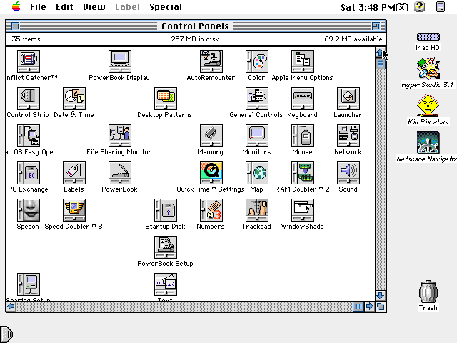 Mac OS 7.5.5 Control Panel