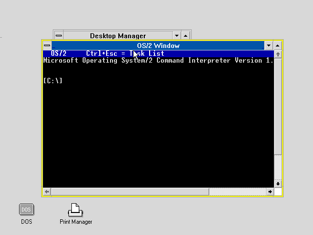 OS/2 1.3 Command prompt