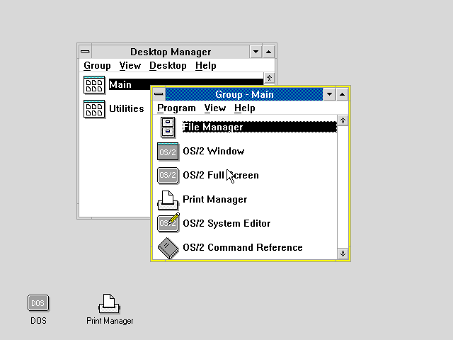 OS/2 1.3 Desktop