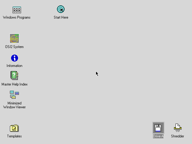 OS/2 2.0 Desktop