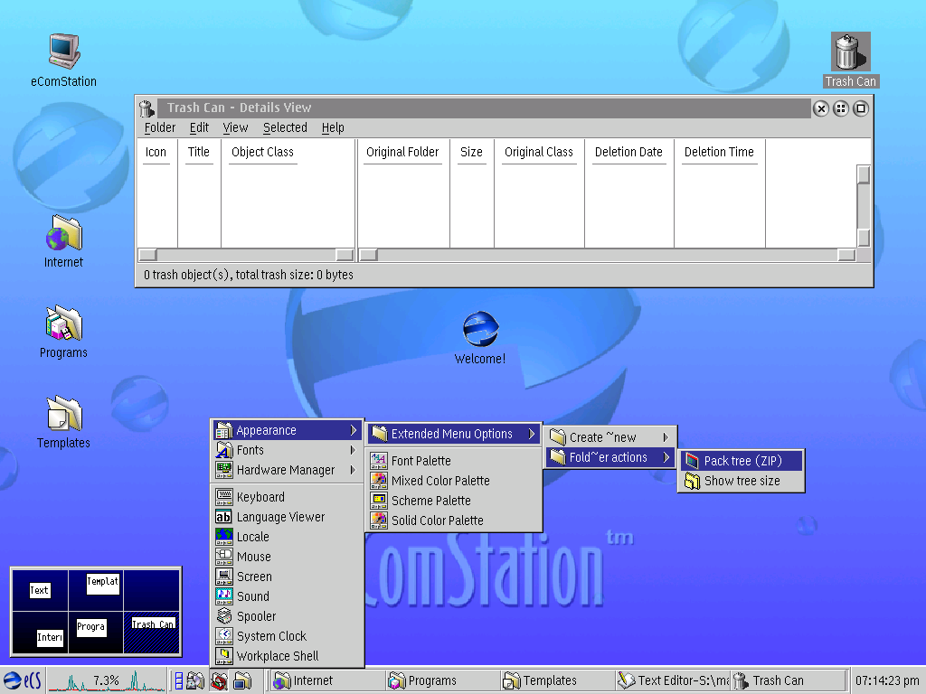 eComStation Multiple desktops
