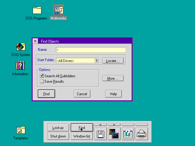 OS/2 Warp 3 Find