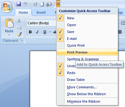 Custom shortcuts