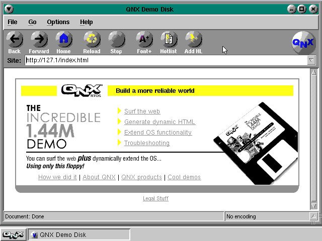 QNX Demo Desktop