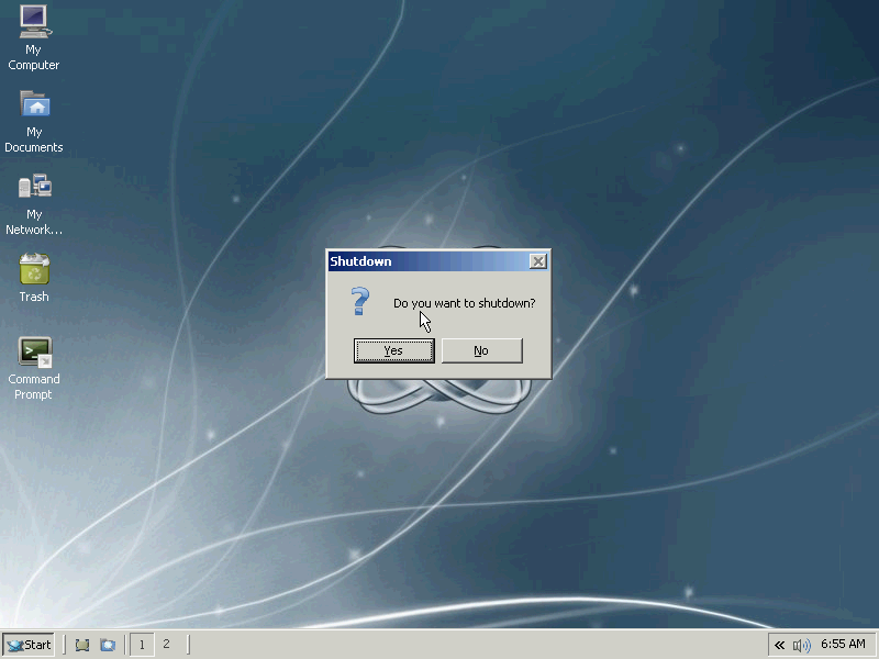 ReactOS 0.3.14 Shutdown