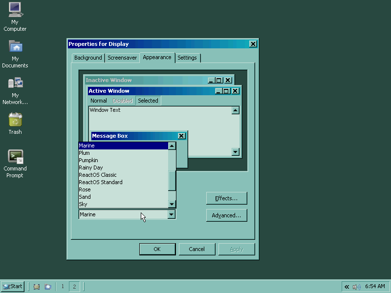 ReactOS 0.3.14 Themes