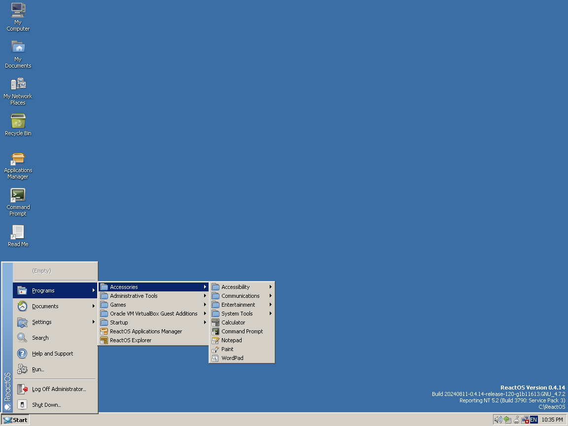ReactOS 0.4.14 Desktop