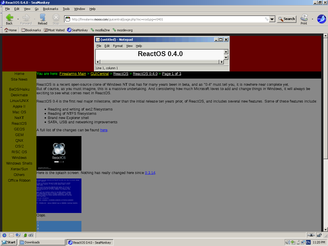 ReactOS 0.4.14 Seamonkey