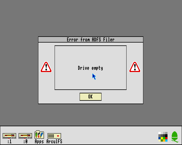 RISC OS 3.11 Error