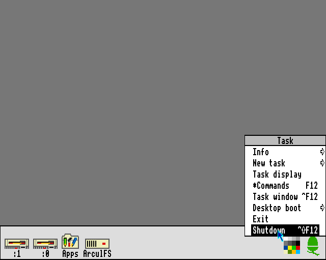RISC OS 3.11 Shutdown