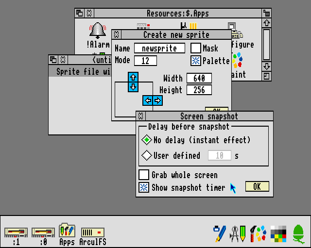 RISC OS 3.11 Screenshooter
