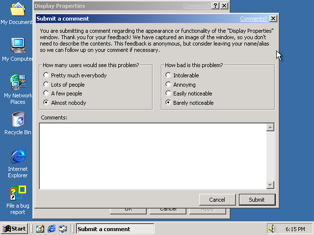 Windows Neptune Comments
