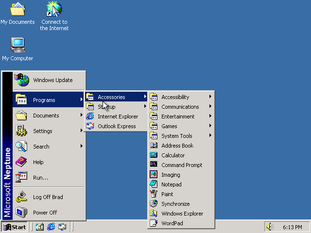 Windows Neptune Start Menu