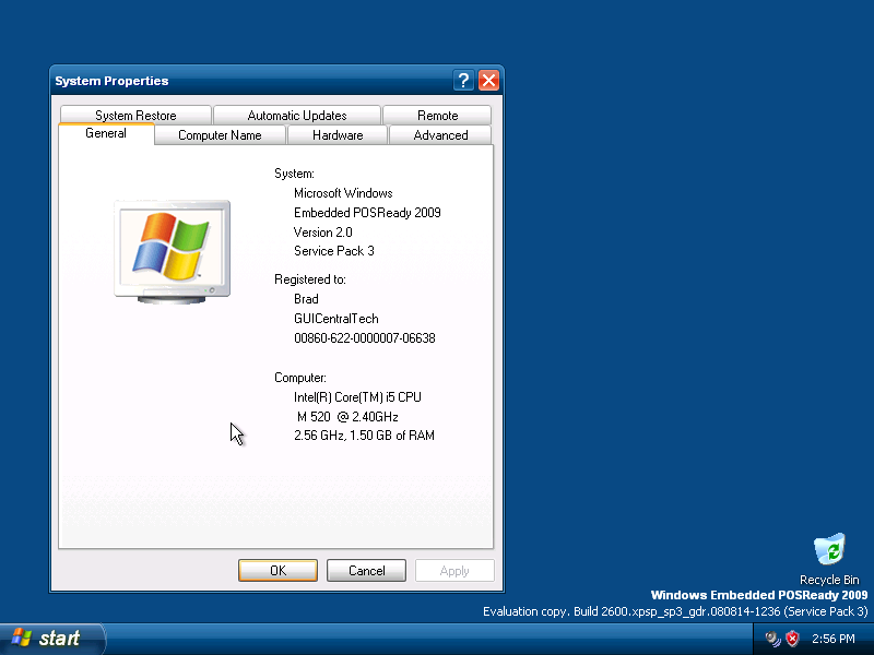 Windows POS 2009 About
