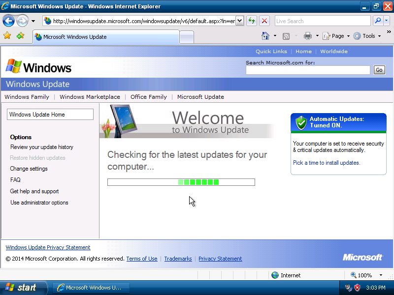 Windows POS 2009 Windows Update