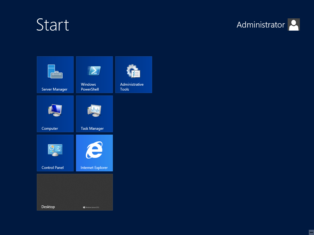 Windows Server 2012 Start