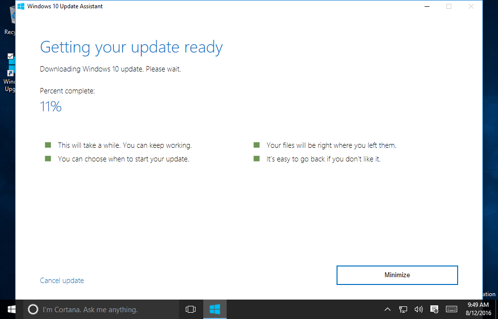 Windows 10.1 Upgrade process #1