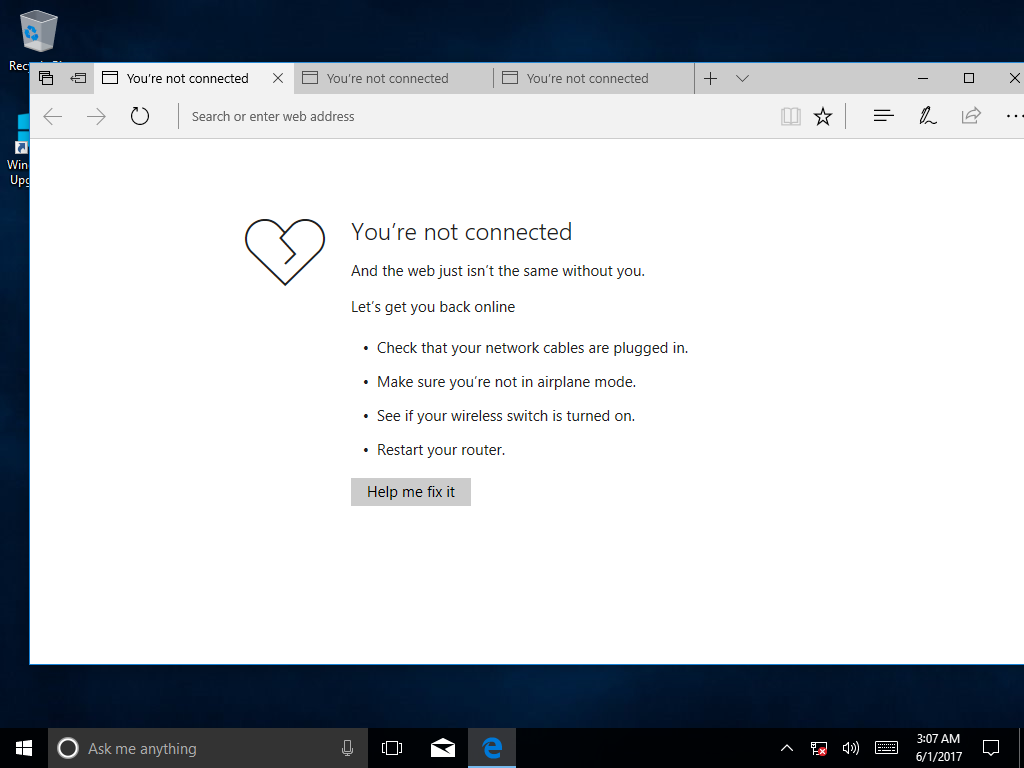 Windows 10 Creator Update MSEdge
