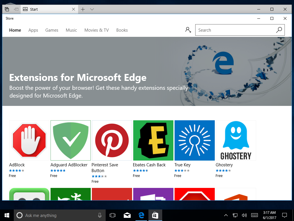 Windows 10 Creator Update Store