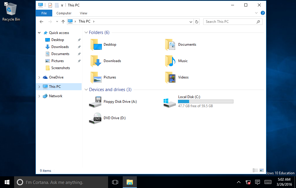 Windows 10 Explorer