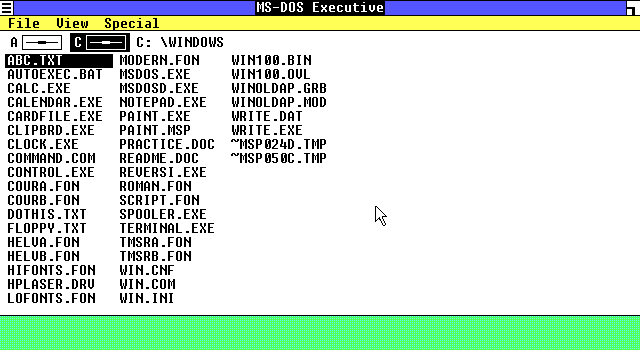 Windows 1.01 Executive