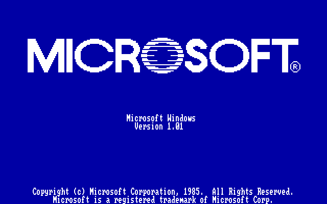 Windows 1.01 Splash