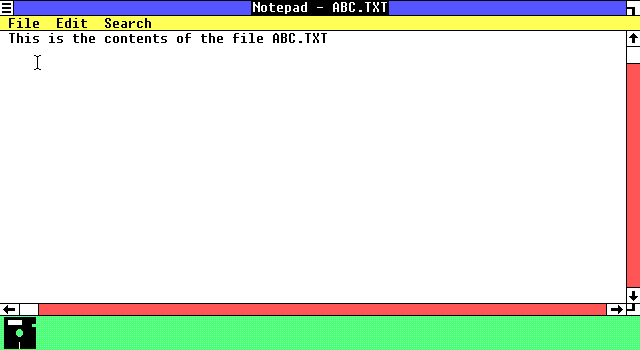Windows 1.01 Notepad