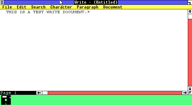 Windows 1.01 Write