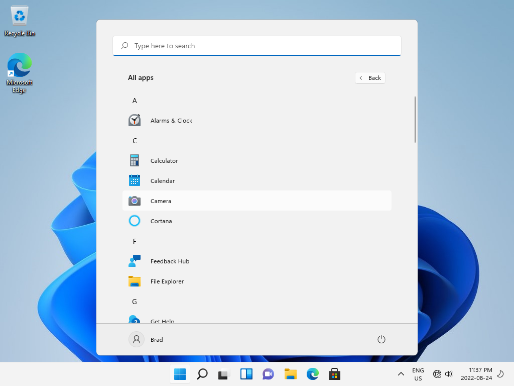 Windows 11 All apps