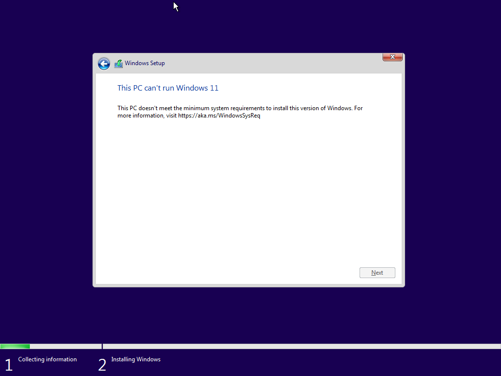 Windows 11 Unsupported