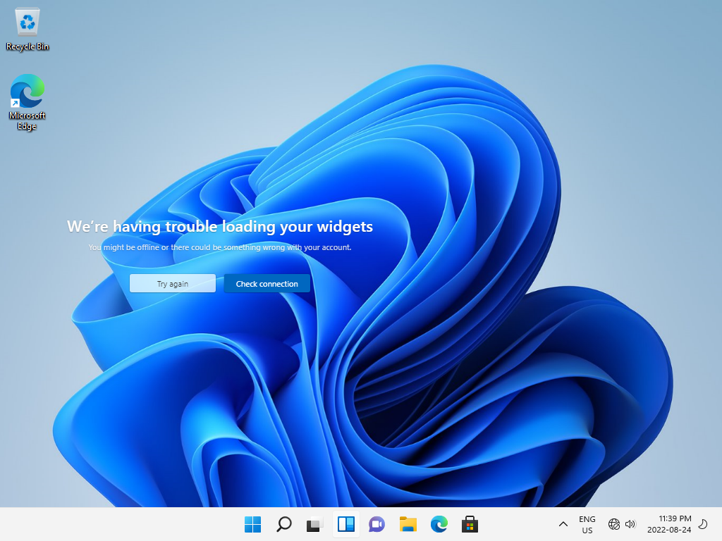 Windows 11 Widgets fail