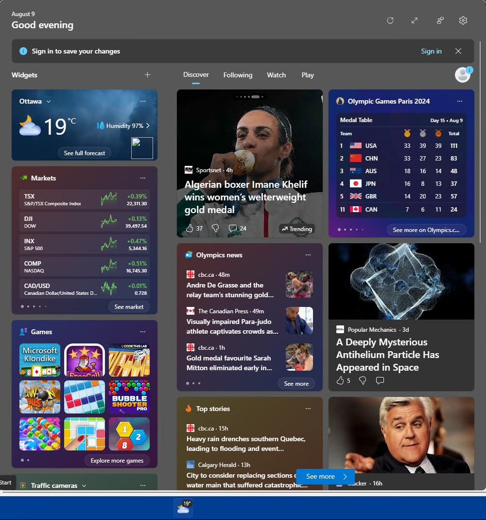 Windows 11 Working Widgets