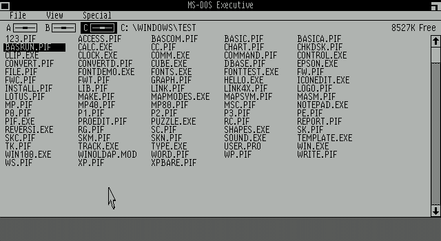 Windows 1 Alpha MS-DOS Executive
