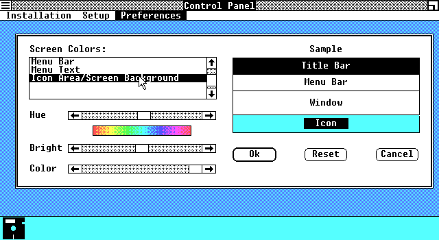 Windows 1 Beta Colours