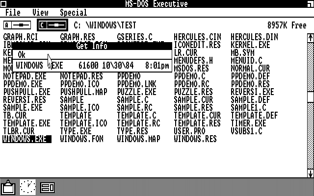 Windows 1 DR5 Dialog box